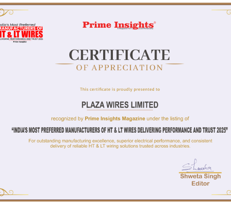 India's Most Preferred Manufacturers of HT & LT Wires